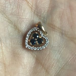Diamond and sapphire pendant